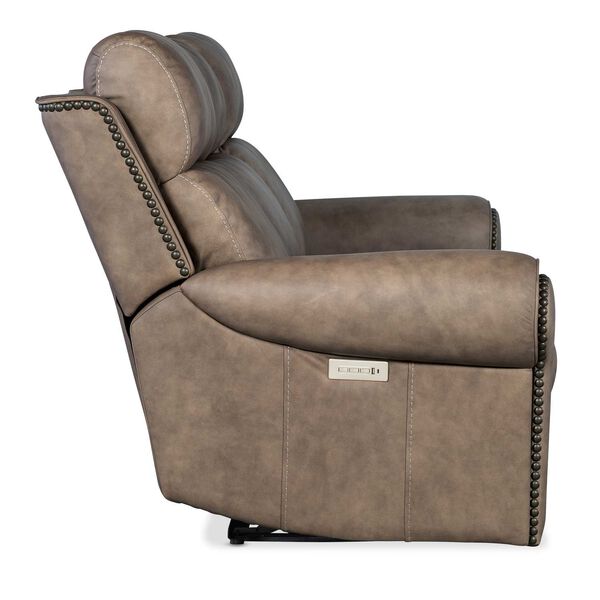 Light Brown Duncan Power Sofa with Power Headrest and Lumbar, image 6