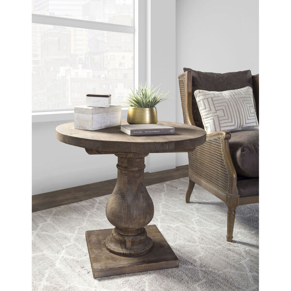 Carolina Rustic Brown End Round Table, image 6