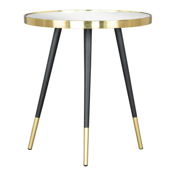 Particle Black, Gold, Mirror, Black and Gold Side Table, image 4