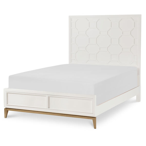 Chelsea White with Gold Accents Kids Bed, image 1