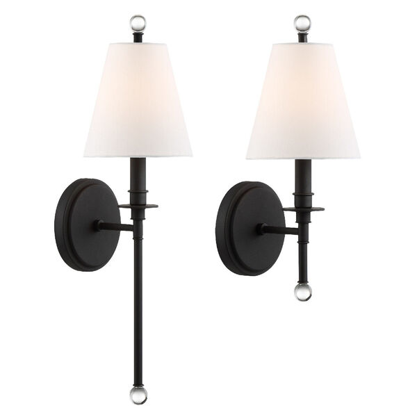 Riverdale One-Light Black Forged Wall Sconce, image 2
