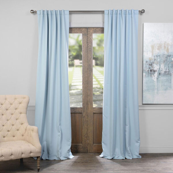 Frosted Blue Blackout Single Curtain Panel 50 x 108, image 1