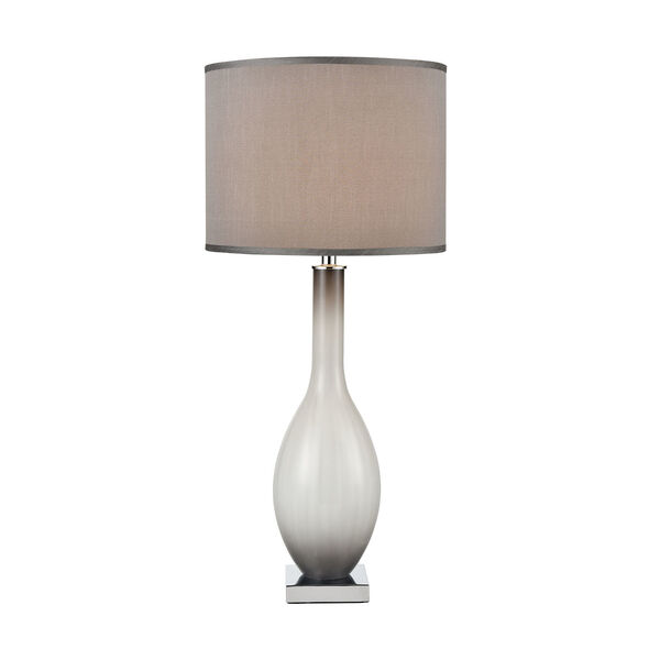 Blanco Grey Smoked Opal and Chrome One-Light Table Lamp, image 1