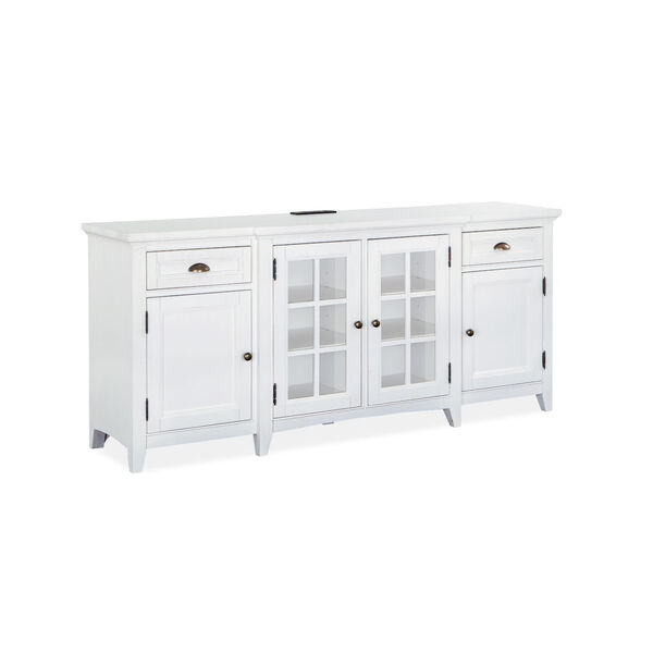 Heron Cove 70-Inch White Entertainment Console, image 1