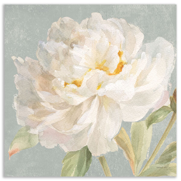 Garden Peony Neutral Crop Gallery Wrapped Canvas, image 2