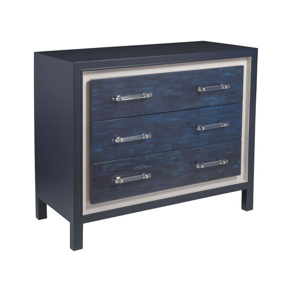 Signature Designs Navy and Polished Nickel Invicta Hall Chest, image 1