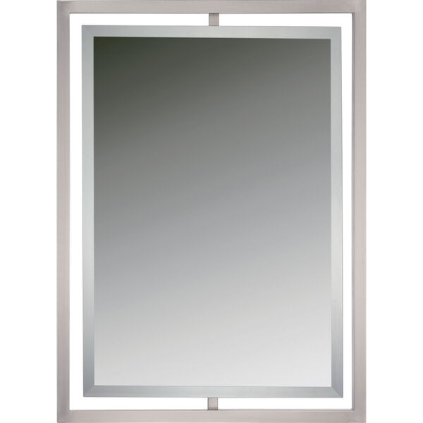 Reflections Brushed Nickel Twenty-Four-Inch Rectangular Mirror, image 1