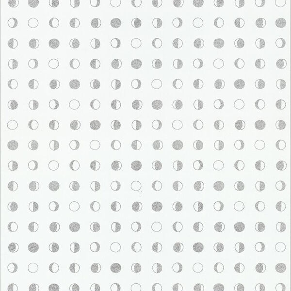 Culture Club White and Silver Circle Wallpaper, image 1