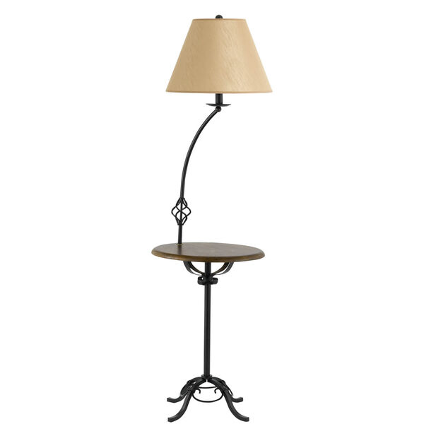 Iron with Cherry Wood One-Light Floor Lamp, image 1