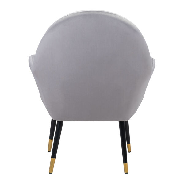 Alexandria Gray, Black and Gold Accent Chair, image 5