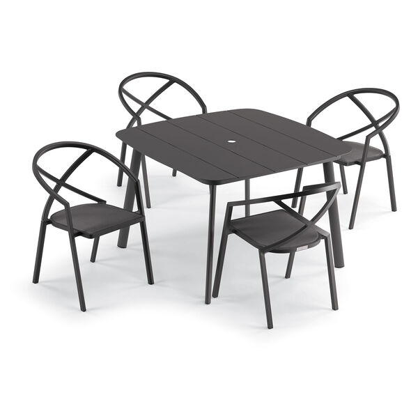 Azal Carbon Dining Table Set, Five-Piece, image 1