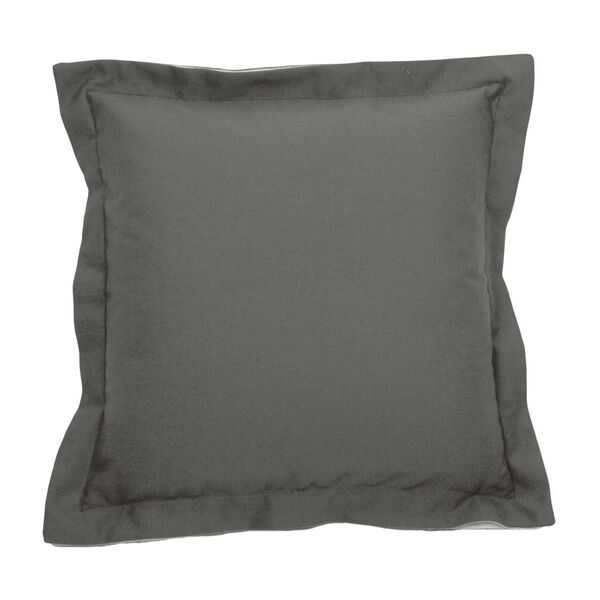 Verona Pewter 17 x 17 Inch Pillow with Double Flange, image 1