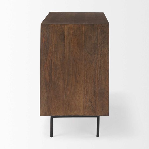 Grace Brown Wood and Black Three-Drawer Accent Cabinet, image 3