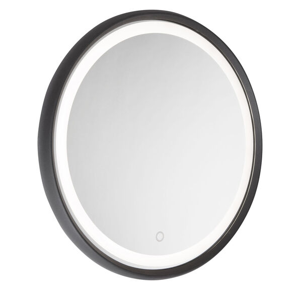 Reflections Matte Black LED Bath Mirror, image 1