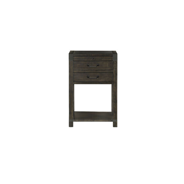 River Station 2 Drawer Open Nightstand in Weathered Charcoal, image 1