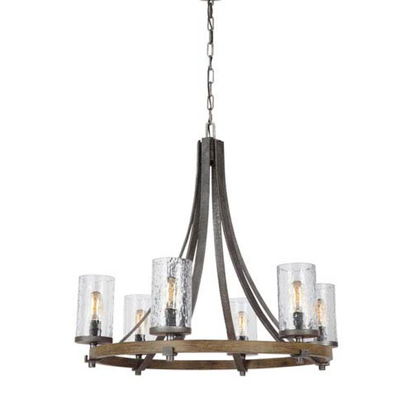 Coventry Gray Six-Light Chandelier, image 2