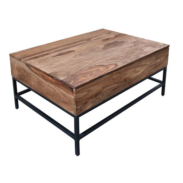 Brownstone Nut Brown and Black Lift Top Cocktail Table, image 1
