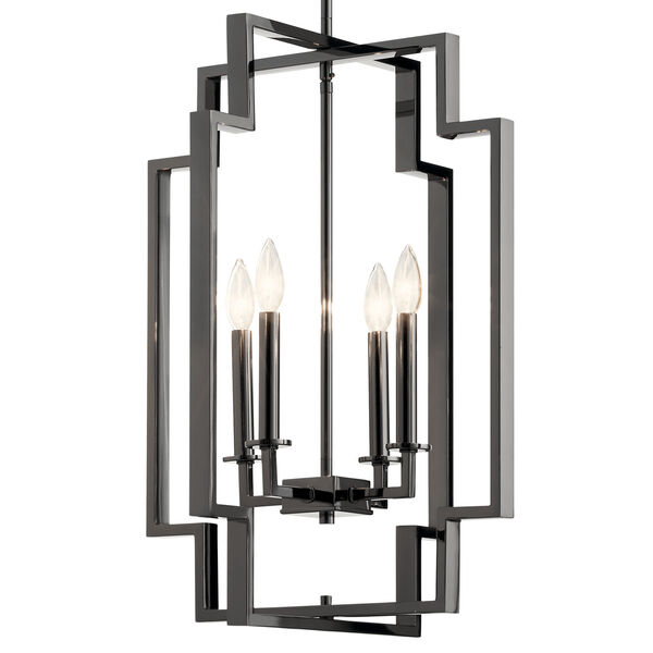 Downtown Midnight Chrome 18-Inch Four-Light Pendant, image 3