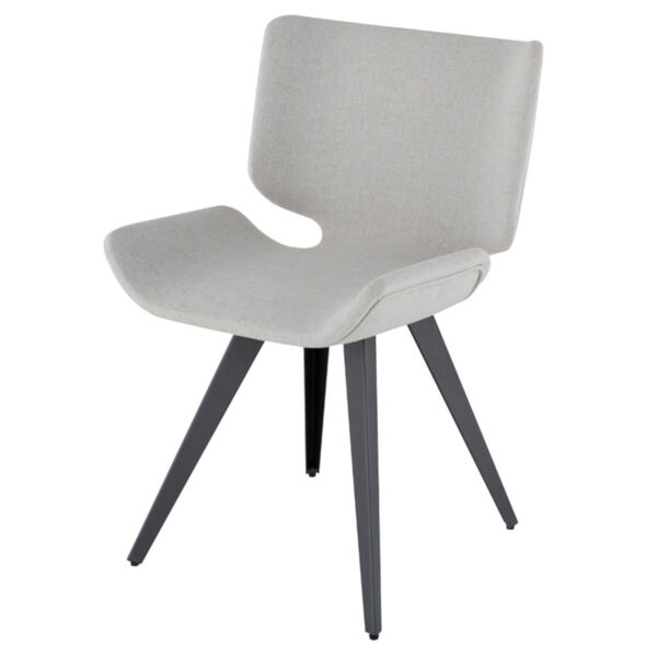 Astra Stone Gray and Black Dining Chair, image 1