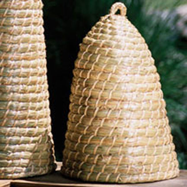 Beige Bee Skep Decorative Basket, Set of Two, image 1