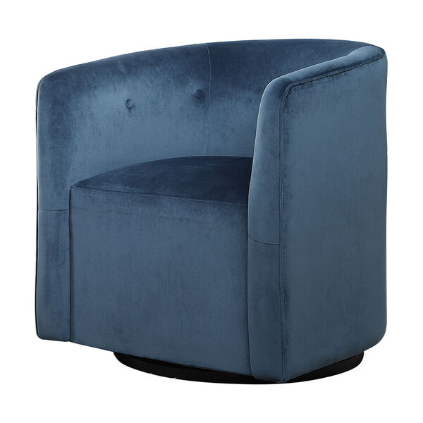 Mallorie Blue Swivel Chair, image 2