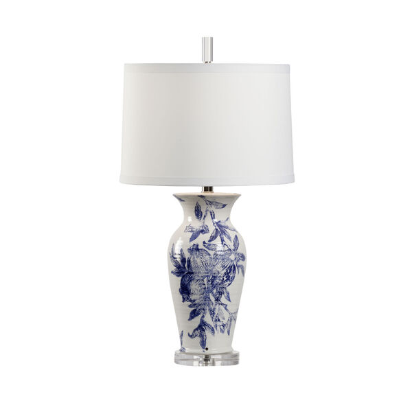 Off White and Blue One-Light 5-Inch Ashley Ii Lamp, image 1