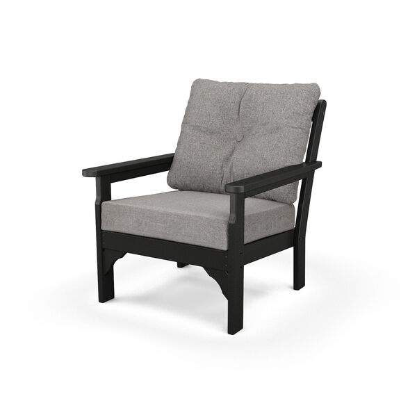Vineyard Black and Grey Mist Deep Seating Chair, image 1
