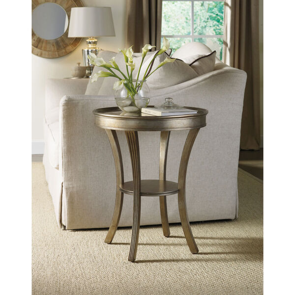 Sanctuary Round Mirrored Accent Table - Visage, image 3