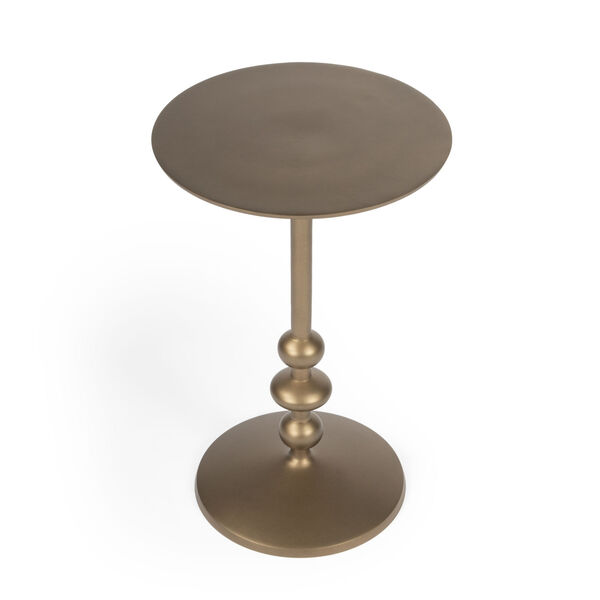 Zora Bronze Pedestal End Table, image 1
