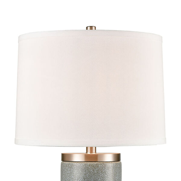 Bluestack Azure Blue Crackle and Satin Nickel One-Light Table Lamp, image 3