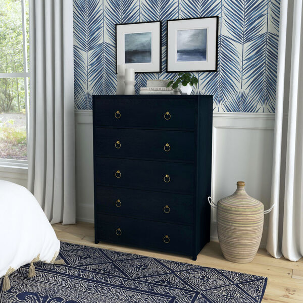 Lark Navy Blue Cabinet with Drawers, image 2