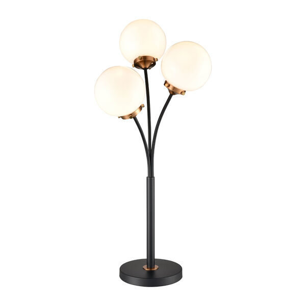 Boudreaux Matte Black 32-Inch Three-Light LED Floor Lamp, image 1