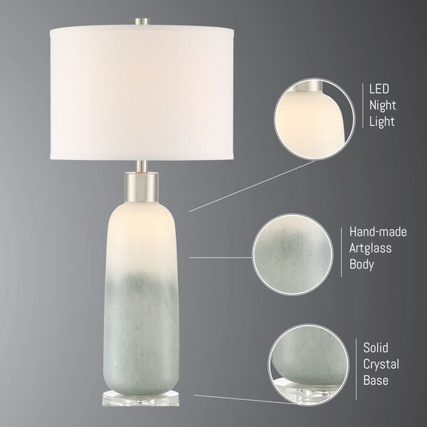 Mouna Soft White and Gray LED Table Lamp, image 4