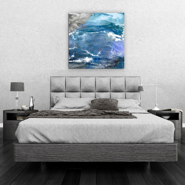 Glistening Tide B Frameless Free Floating Tempered Glass Wall Art, image 1