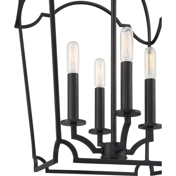 Somerville Matte Black Four-Light Pendant, image 4