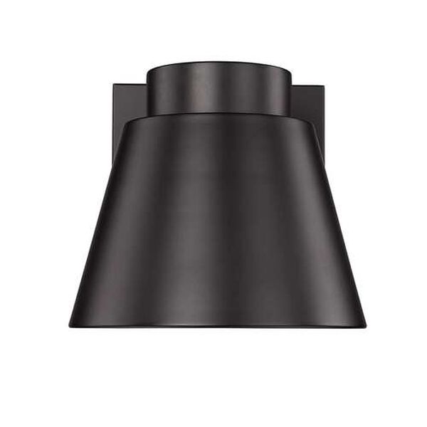 Asher Oil Rubbed Bronze LED Outdoor Wall Sconce with Sandblast Aluminum Shade, image 4