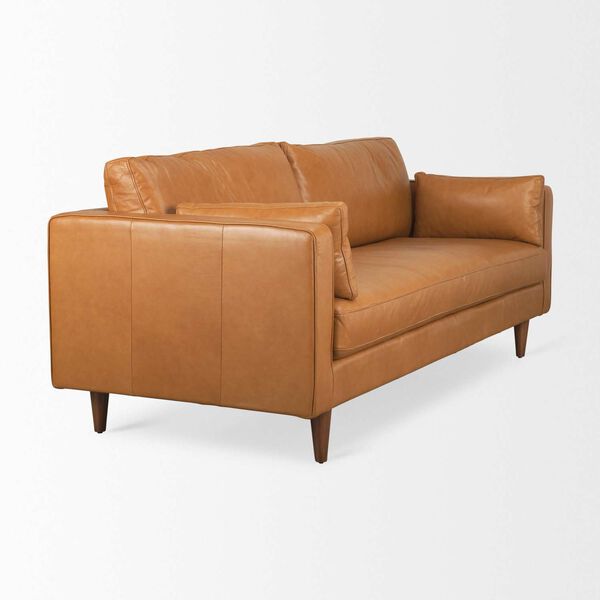Elton Tan Leather Sofa, image 5