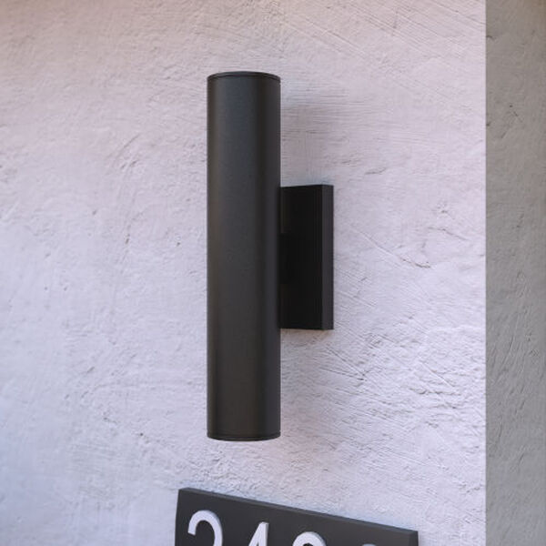Chiasso Textured Black Two-Light LED Outdoor Wall Sconce, image 8