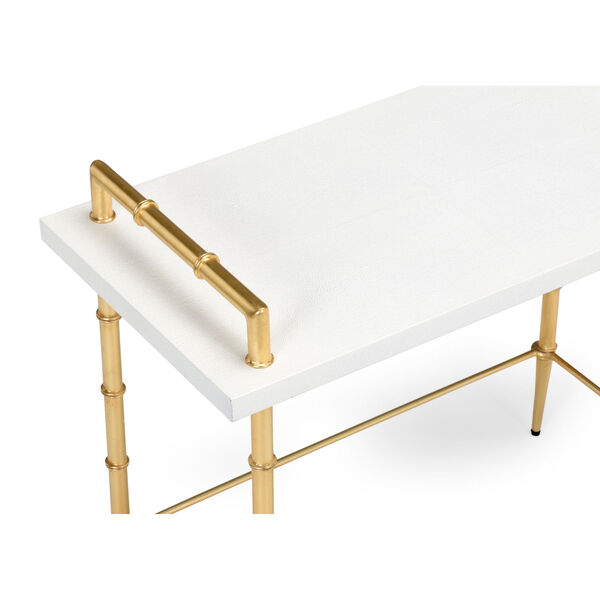 Harris White and Gold Drink Table, image 2