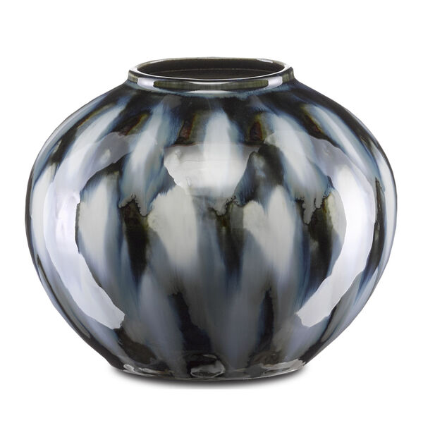 Minten Indigo and Gray Cloud Small Vase, image 1