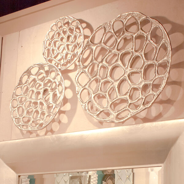 Large Nickel Plated Open Honeycomb Wall Art, image 3