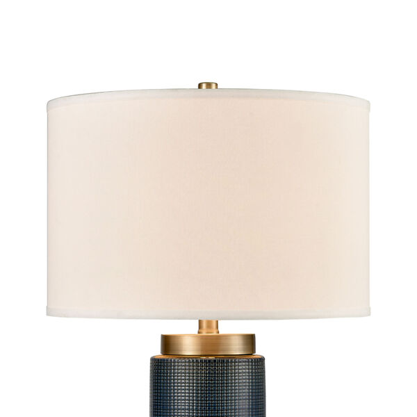 Concettas Blue Navy Blue Antique Brass One-Light Table Lamp, image 3
