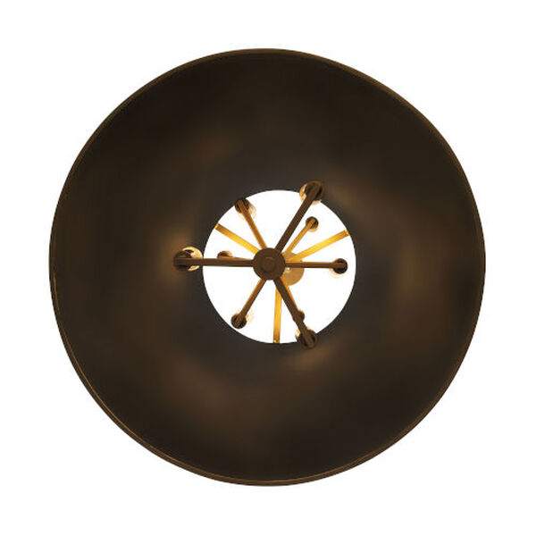 Coco Matte Black and French Gold Nine-Light Foyer Pendant, image 4