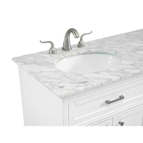 Americana White 60-Inch Vanity Sink Set, image 4