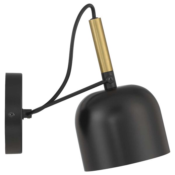 Ponti Black Antique Brushed Brass LED Reading Light, image 4