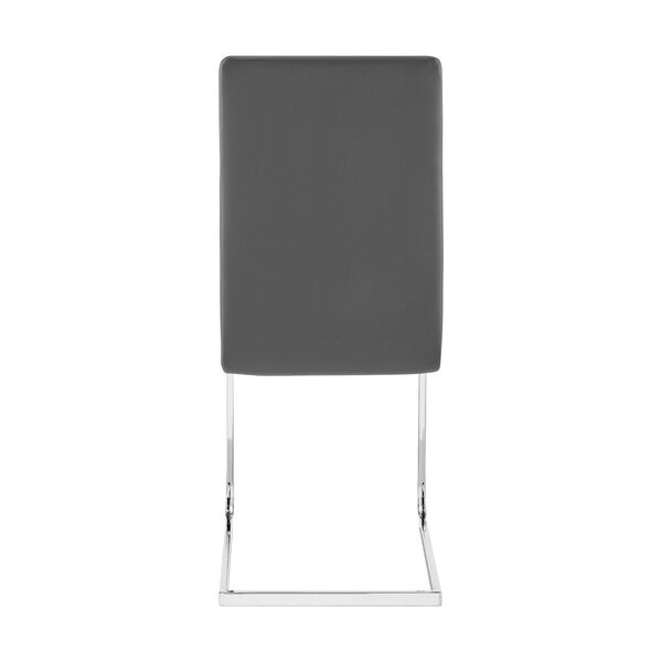 Amanda Gray with Chrome Dining Chair, Set of Two, image 5