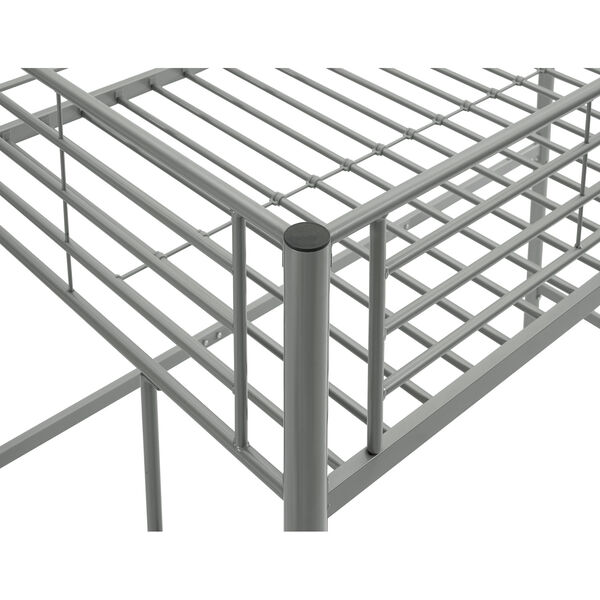 Silver Metal Twin Loft Bed, image 5