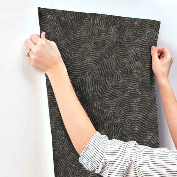 Modern Wood Black Wallpaper, image 5