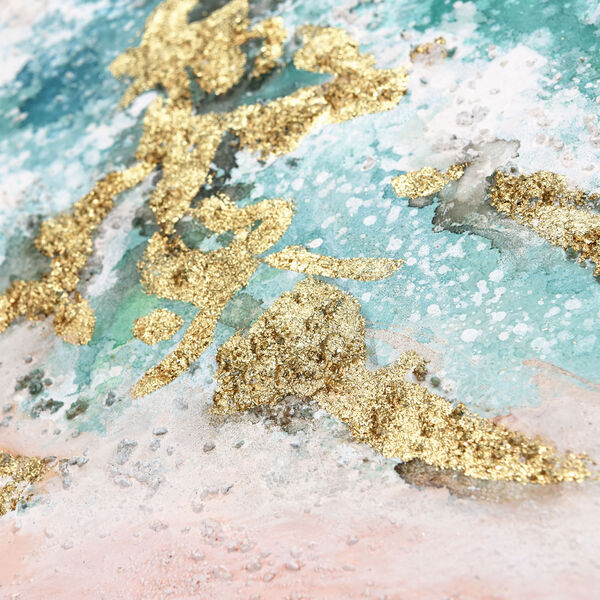 Sunday Ocean Textured Glitter Framed Hand Painted Wall Art, image 5