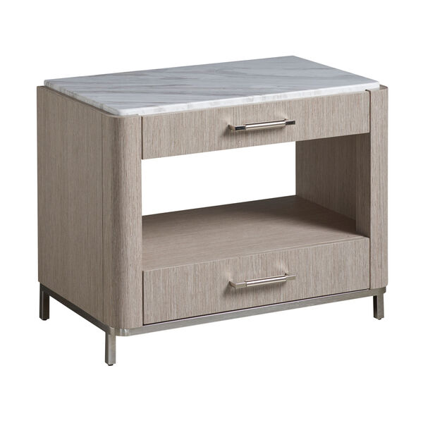 Soren Beige and White Bedside Table, image 2